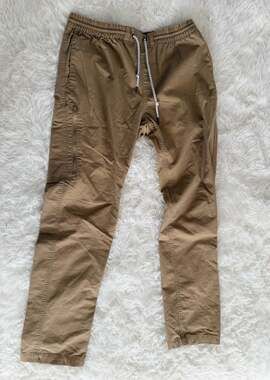Jetty Session Elastic Waist Utility Pants in Brown
